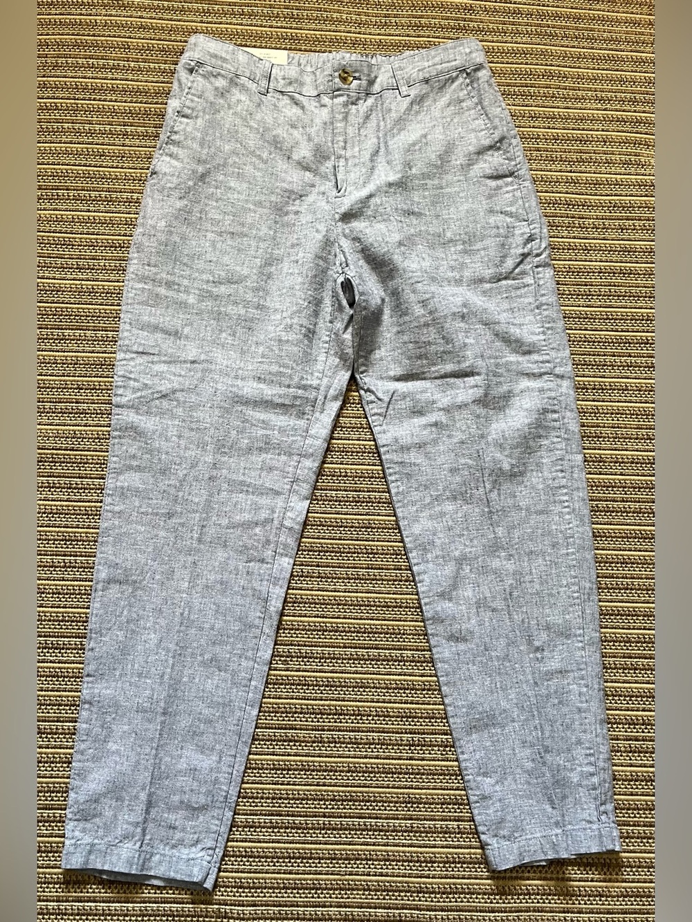 Uniqlo Women’s blue Linen Blend Casual straight Pants